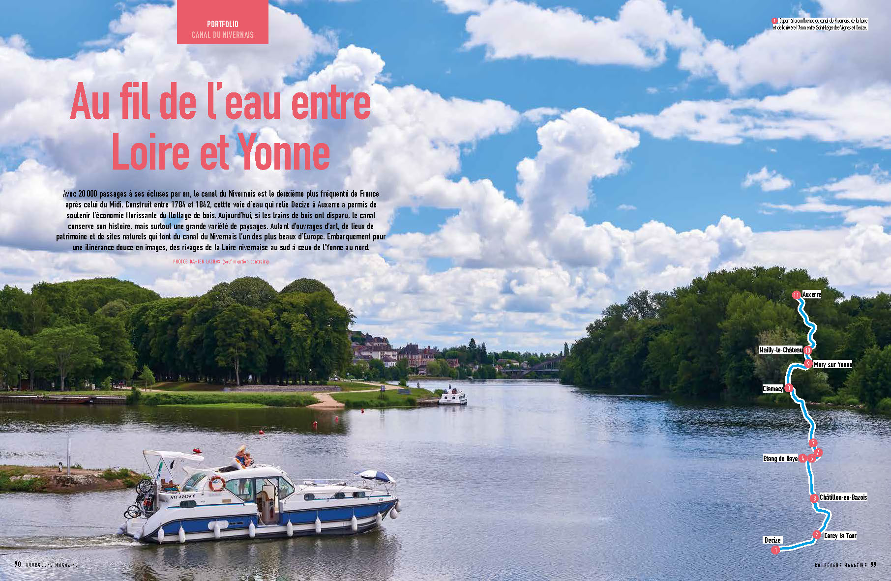 Bourgogne Magazine, juillet 2019, Canal du Nivernais